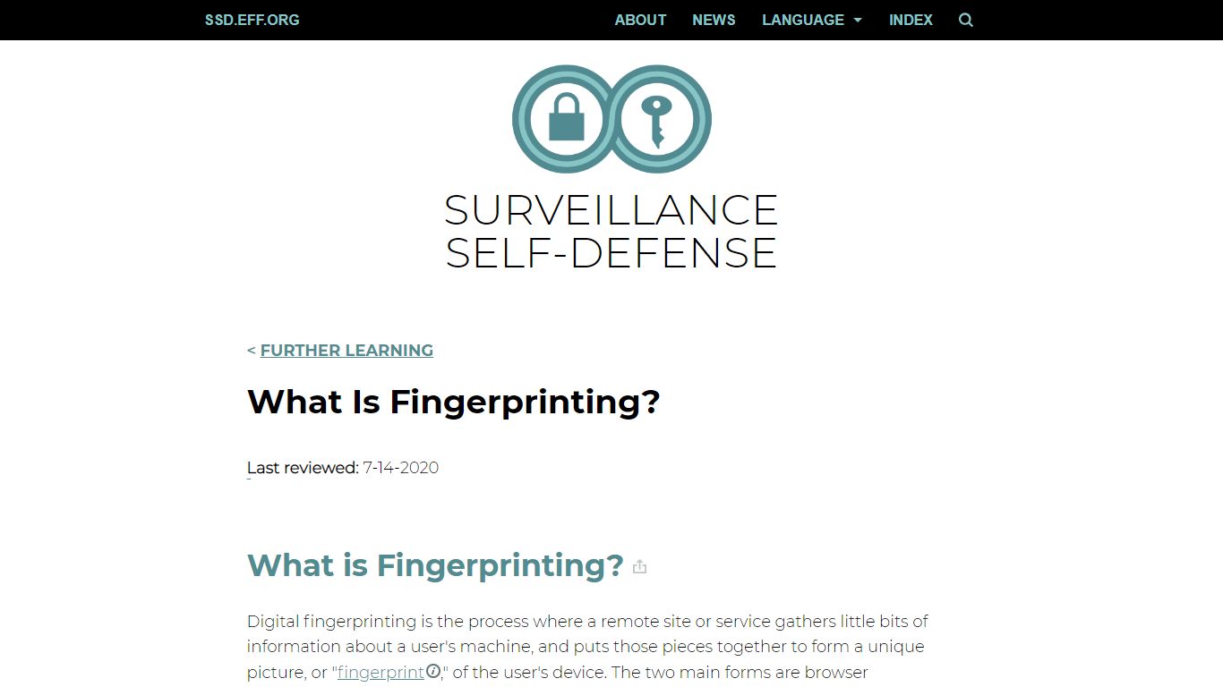 What Is Fingerprinting? | Surveillance Self-Defense